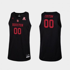 Mens Cougars #00 Custom Black NCAA Jerseys 104186-514