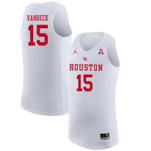 Men's University of Houston #15 Neil VanBeck White Jordan Brand Stitch Jersey 560640-725