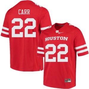 Mens Houston Cougars #22 Patrick Carr Red Stitch Jerseys 563806-453