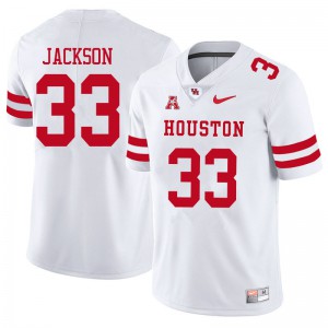 Men's Houston #33 Taijon Jackson White High School Jerseys 760589-359