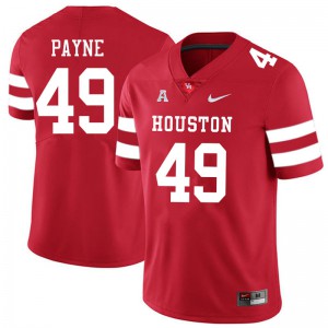 Men's UH Cougars #49 Taures Payne Red Player Jersey 949133-360