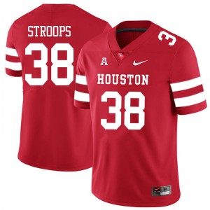 Men University of Houston #38 Theron Stroops Red Player Jersey 753715-386