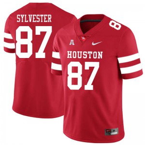 Men Cougars #87 Trevonte Sylvester Red Embroidery Jersey 440218-527