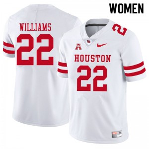 Womens Houston Cougars #22 Damarion Williams White Alumni Jersey 862062-892