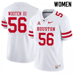 Women Houston #56 Dixie Wooten III White Official Jersey 143136-857