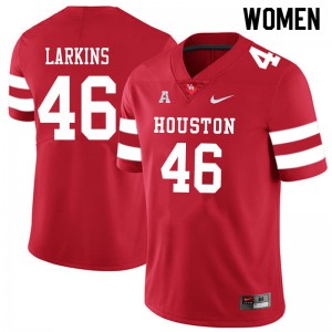 Women's Houston #46 Melvin Larkins Red College Jerseys 691347-945