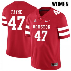 Women University of Houston #47 Taures Payne Red High School Jerseys 343035-344