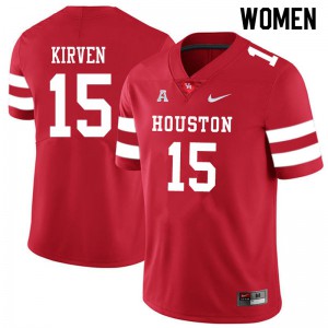 Women's Houston Cougars #15 Zamar Kirven Red Stitched Jerseys 104250-392