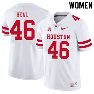 Women UH Cougars #46 Davis Beal White Alumni Jersey 751108-395