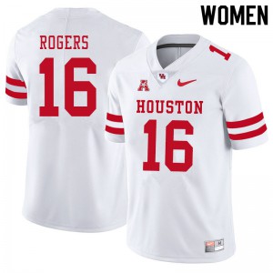 Women Houston #16 Jayce Rogers White Player Jersey 810435-473
