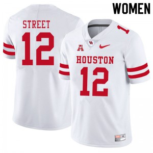 Women Houston #12 Ke'Andre Street White Official Jersey 233394-196