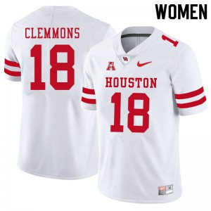 Womens Houston #18 Kelvin Clemmons White Stitch Jerseys 661615-101