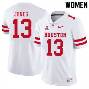 Womens Cougars #13 Marcus Jones White Official Jersey 836300-511