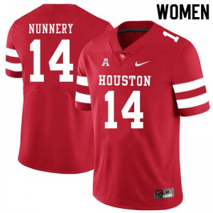 Women's Houston #14 Ronald Nunnery Red Stitch Jersey 773969-690