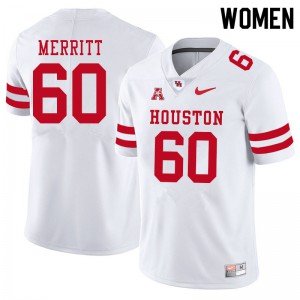 Women's Cougars #60 Brian Merritt White NCAA Jerseys 842208-705