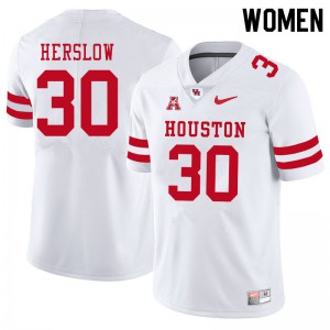 Women Cougars #30 Jake Herslow White Player Jerseys 432328-465