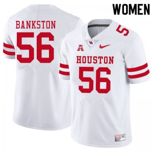 Womens Houston #56 Latrell Bankston White Stitch Jersey 449857-474