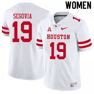 Women's Cougars #19 Andrew Segovia White Stitched Jerseys 670335-249
