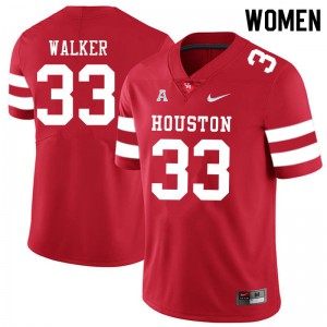Womens Cougars #33 Cash Walker Red Alumni Jerseys 616636-912