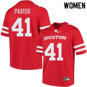 Womens UH Cougars #41 Derek Parish Red Alumni Jerseys 477071-387