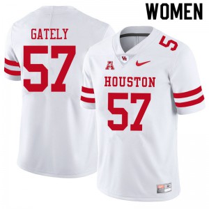 Women Cougars #57 Gavin Gately White Official Jersey 901426-206