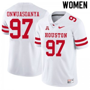 Women Cougars #97 Ike Onwuasoanya White Embroidery Jerseys 352653-438