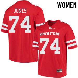 Womens Houston #74 Josh Jones Red High School Jerseys 533713-326