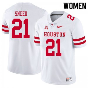 Women's Houston #21 Stacy Sneed White Player Jersey 659336-594