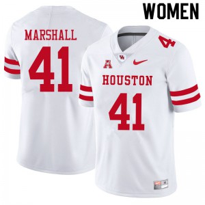 Women's Cougars #41 T.J. Marshall White Player Jerseys 259353-501