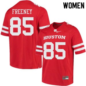 Women UH Cougars #85 Tariq Freeney Red Official Jersey 606852-726