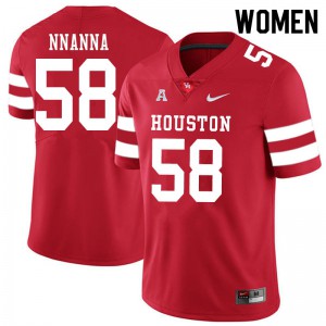 Womens Houston Cougars #58 Ugonna Nnanna Red Player Jersey 367370-224