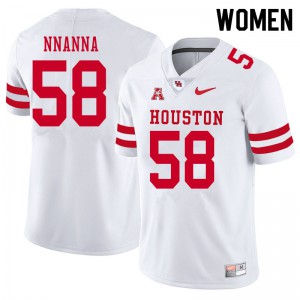 Women's Houston Cougars #58 Ugonna Nnanna White Official Jersey 314711-781