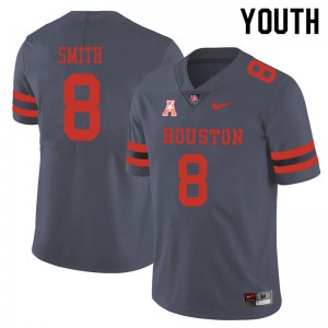 Youth Houston Cougars #8 Chandler Smith Gray Player Jersey 284980-643