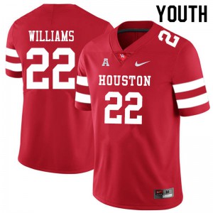 Youth UH Cougars #22 Damarion Williams Red College Jerseys 981039-367