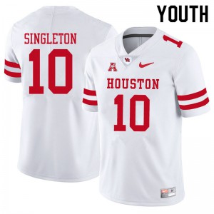 Youth Cougars #10 Jeremy Singleton White College Jersey 730436-183