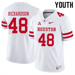 Youth Cougars #48 Torrey Richardson White Stitched Jersey 218989-475