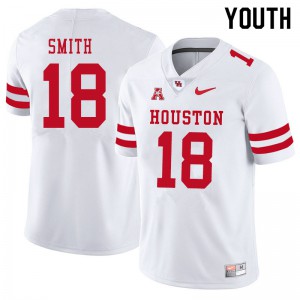 Youth Cougars #18 Chandler Smith White Embroidery Jerseys 594176-565