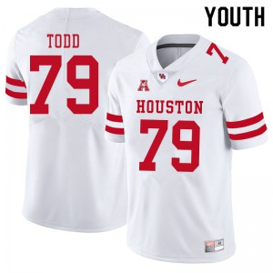 Youth Houston Cougars #79 Chayse Todd White High School Jerseys 909684-312