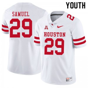 Youth UH Cougars #29 Colin Samuel White Stitched Jerseys 665224-480