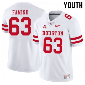 Youth Cougars #63 James Faminu White Player Jerseys 246854-399