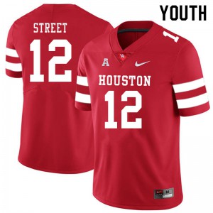 Youth UH Cougars #12 Ke'Andre Street Red University Jersey 936596-202