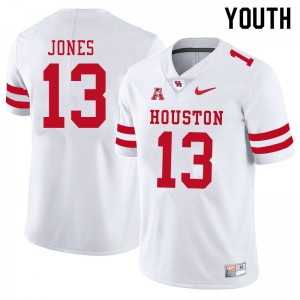 Youth Cougars #13 Marcus Jones White High School Jersey 226640-249