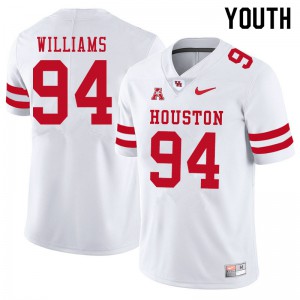 Youth UH Cougars #94 Sedrick Williams White Player Jerseys 459491-115