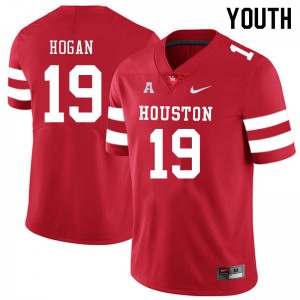 Youth University of Houston #19 Alex Hogan Red High School Jersey 376832-925