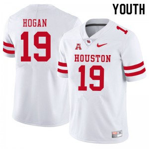 Youth Houston #19 Alex Hogan White Official Jersey 942780-984