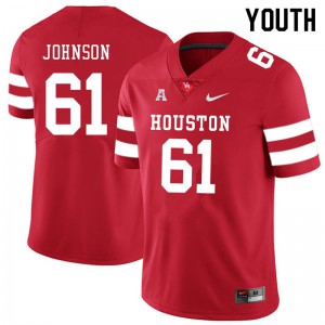 Youth University of Houston #61 Benil Johnson Red University Jersey 569224-268