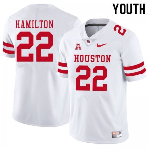 Youth Cougars #22 Jamaal Hamilton White Stitch Jersey 302337-499