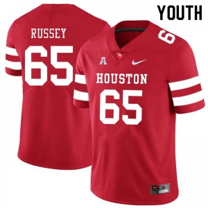 Youth Houston Cougars #65 Kody Russey Red Alumni Jersey 881497-530