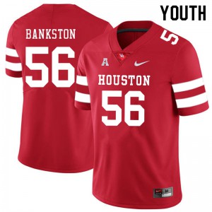 Youth Cougars #56 Latrell Bankston Red Football Jersey 172598-594