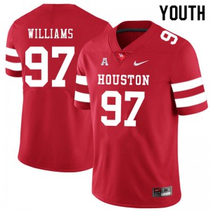 Youth UH Cougars #97 Tre Williams Red Official Jersey 397345-358